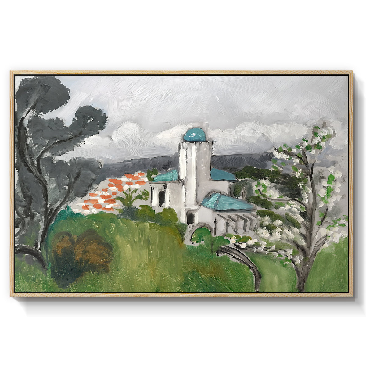 The Blue Villa (La Villa Bleue), c. 1918 - Floater Framed Canvas Print