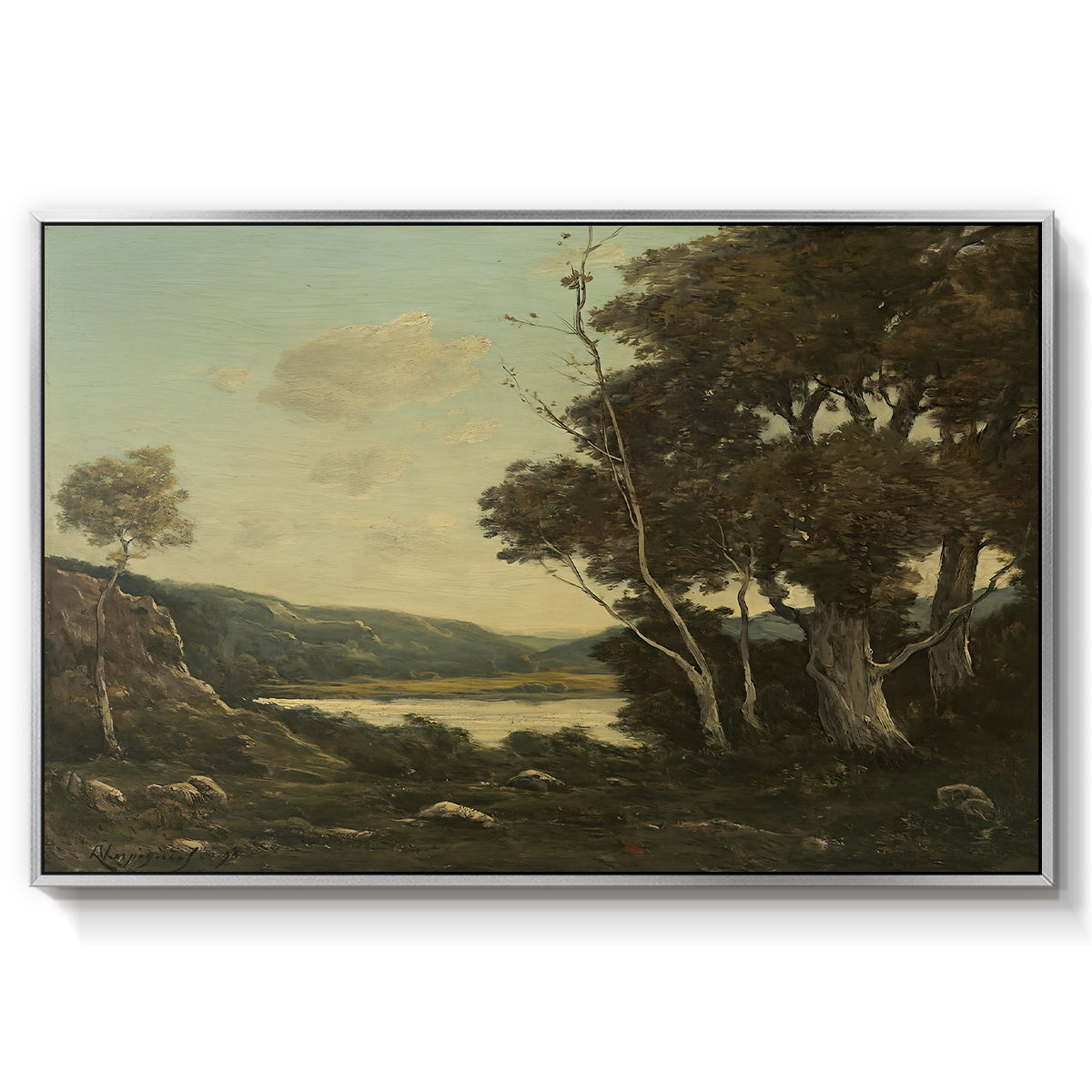 Landscape, 1898 - Floater Framed Canvas Print