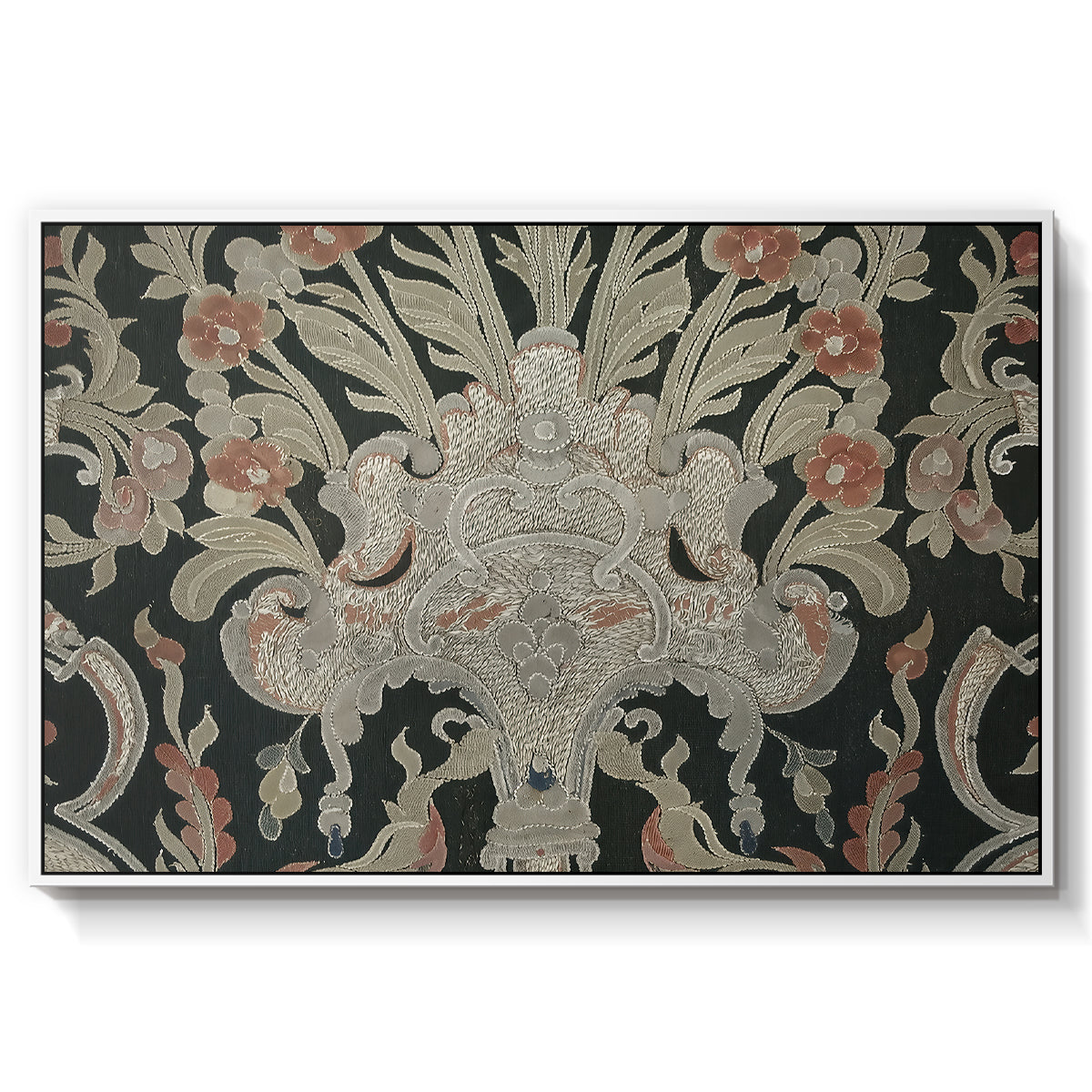 Hanging (Printed Textile), c. 18th Century - Floater Framed Canvas Print
