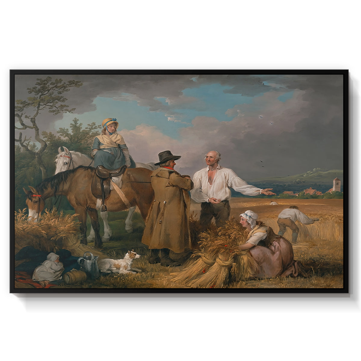 The Reapers, 1800 - Floater Framed Canvas Print
