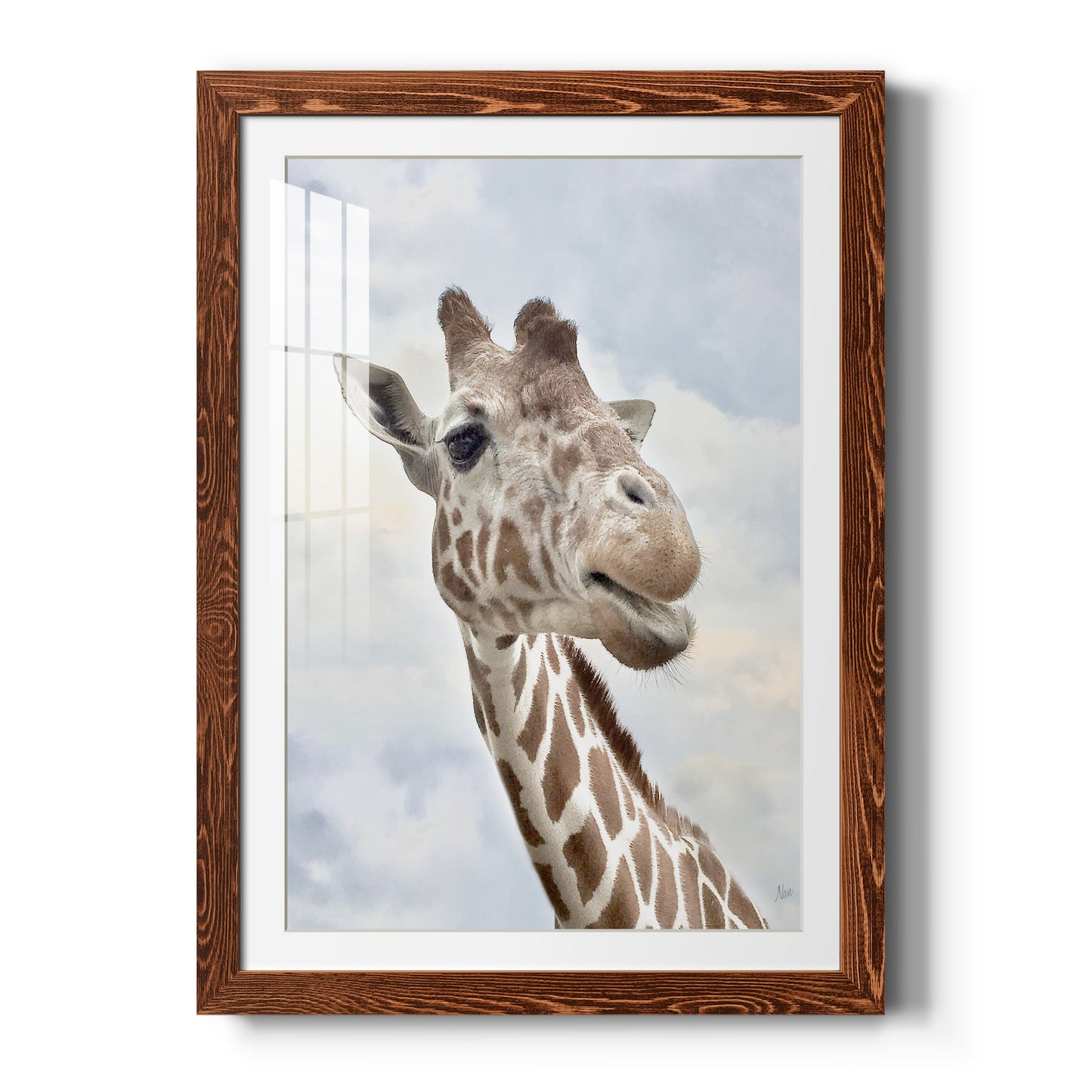 Smiley - Premium Framed Print - Distressed Barnwood Frame - Ready to Hang