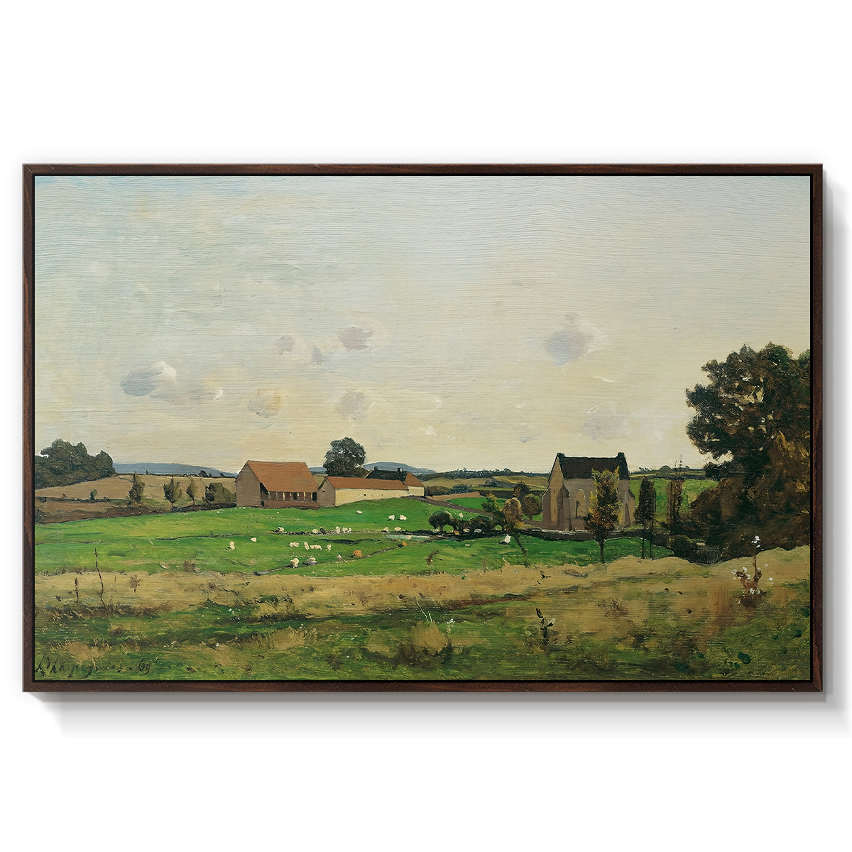 The Saulce Estate, 1869 - Floater Framed Canvas Print