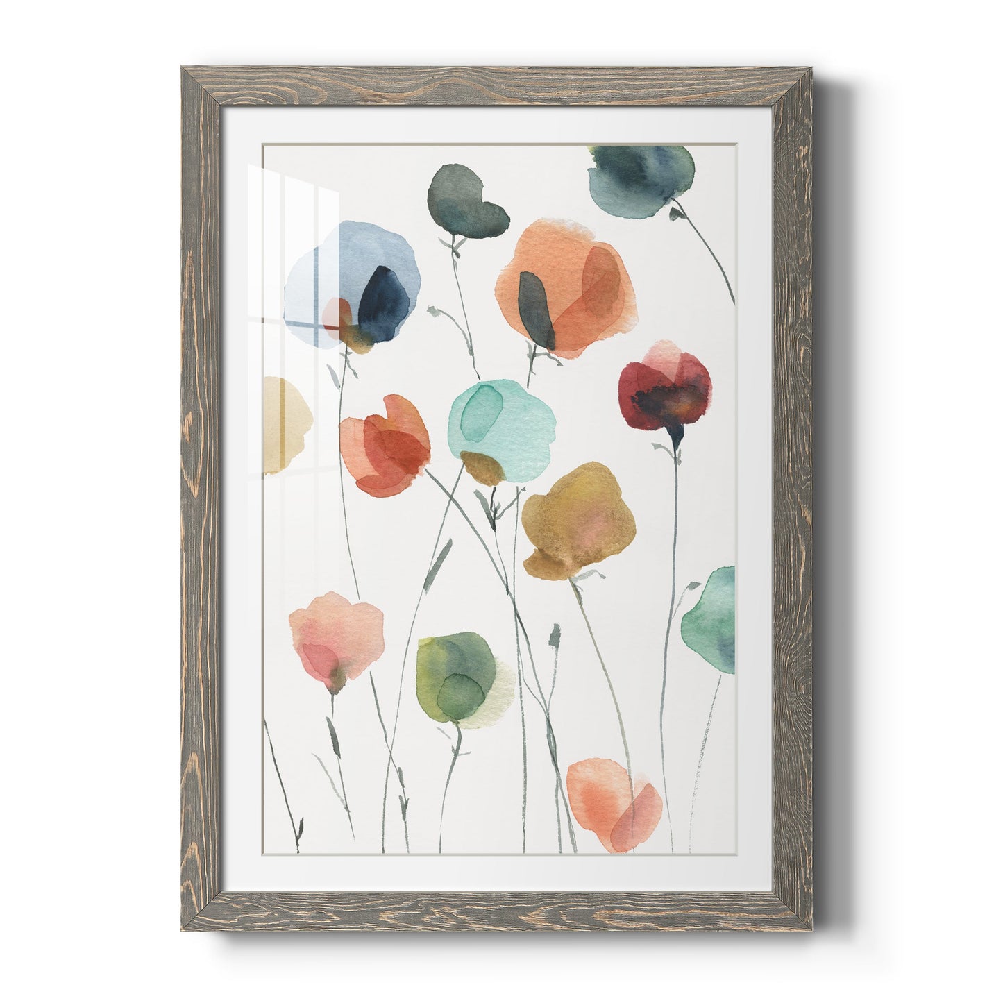 Lollipop Garden II - Premium Framed Print - Distressed Barnwood Frame - Ready to Hang