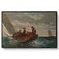 Breezing Up (A Fair Wind), 1873-1876 - Floater Framed Canvas Print