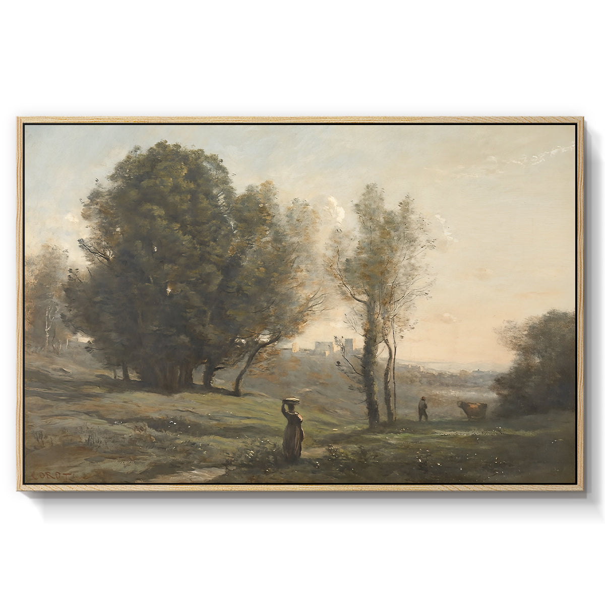 Landscape (Souvenir of les landes), c. 1872 - Floater Framed Canvas Print