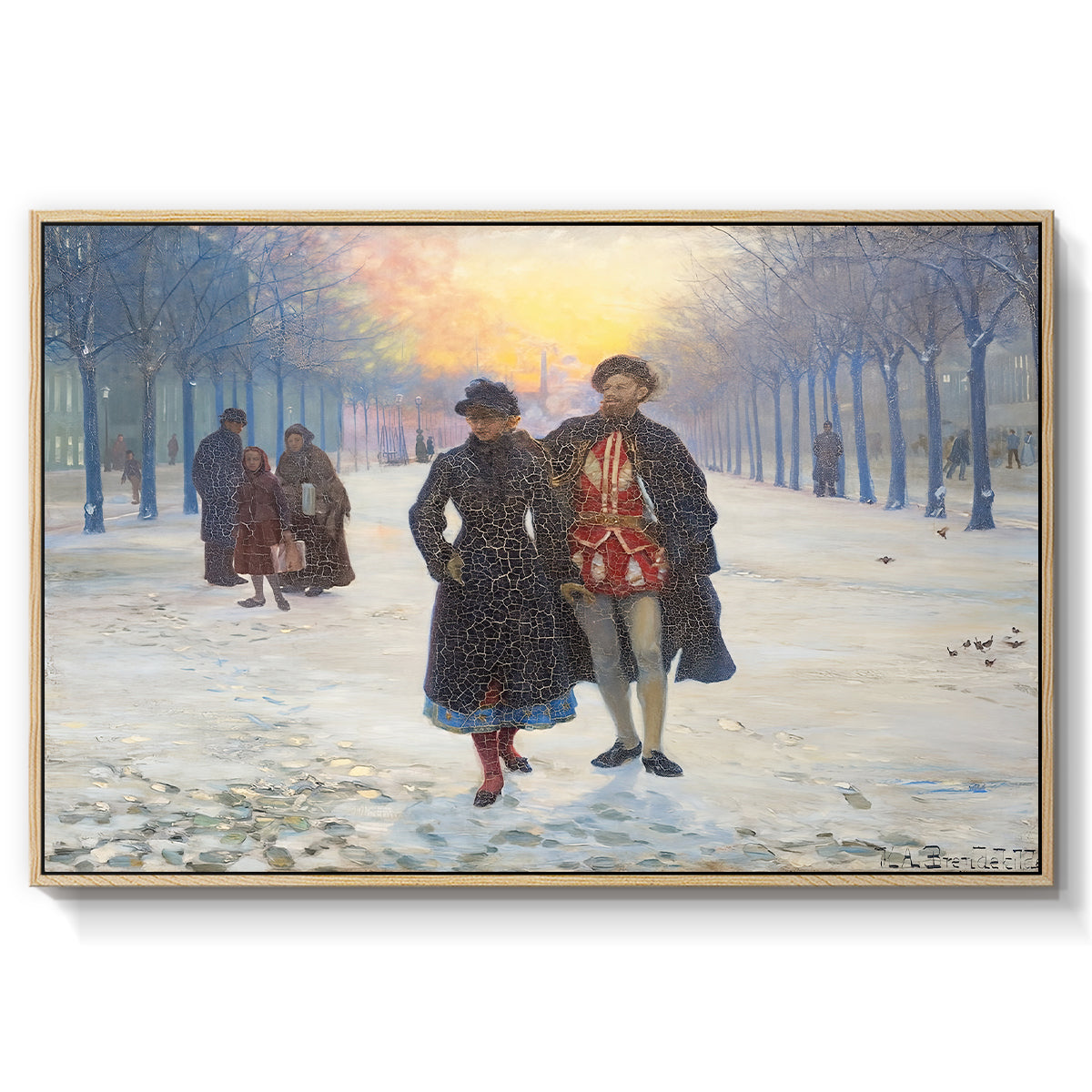 Morning after the Carnival, 1884 - Floater Framed Canvas Print