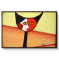 Picasso's Cat–El Gato - Floater Framed Canvas Print