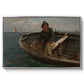 Fishermen from Rügen, 1882 - Floater Framed Canvas Print