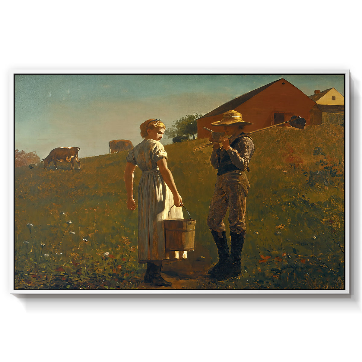 A Temperance Meeting, 1874 - Floater Framed Canvas Print
