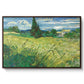 Green Wheat Field with Cypress, 1889 - Floater Framed Canvas Print