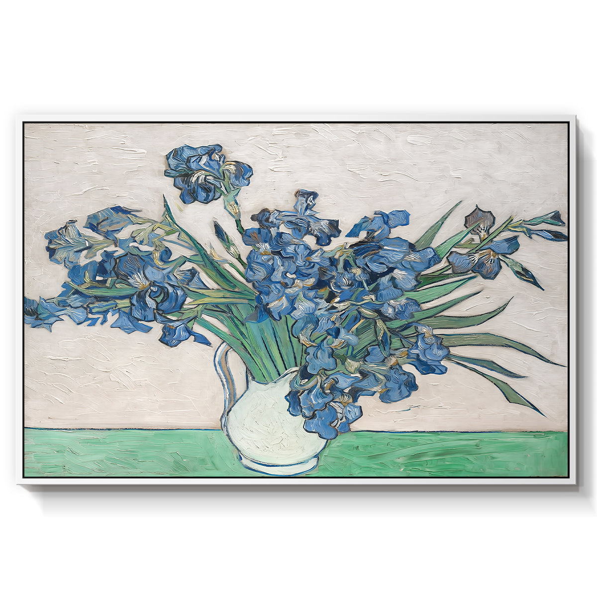 Irises, 1890 - Floater Framed Canvas Print