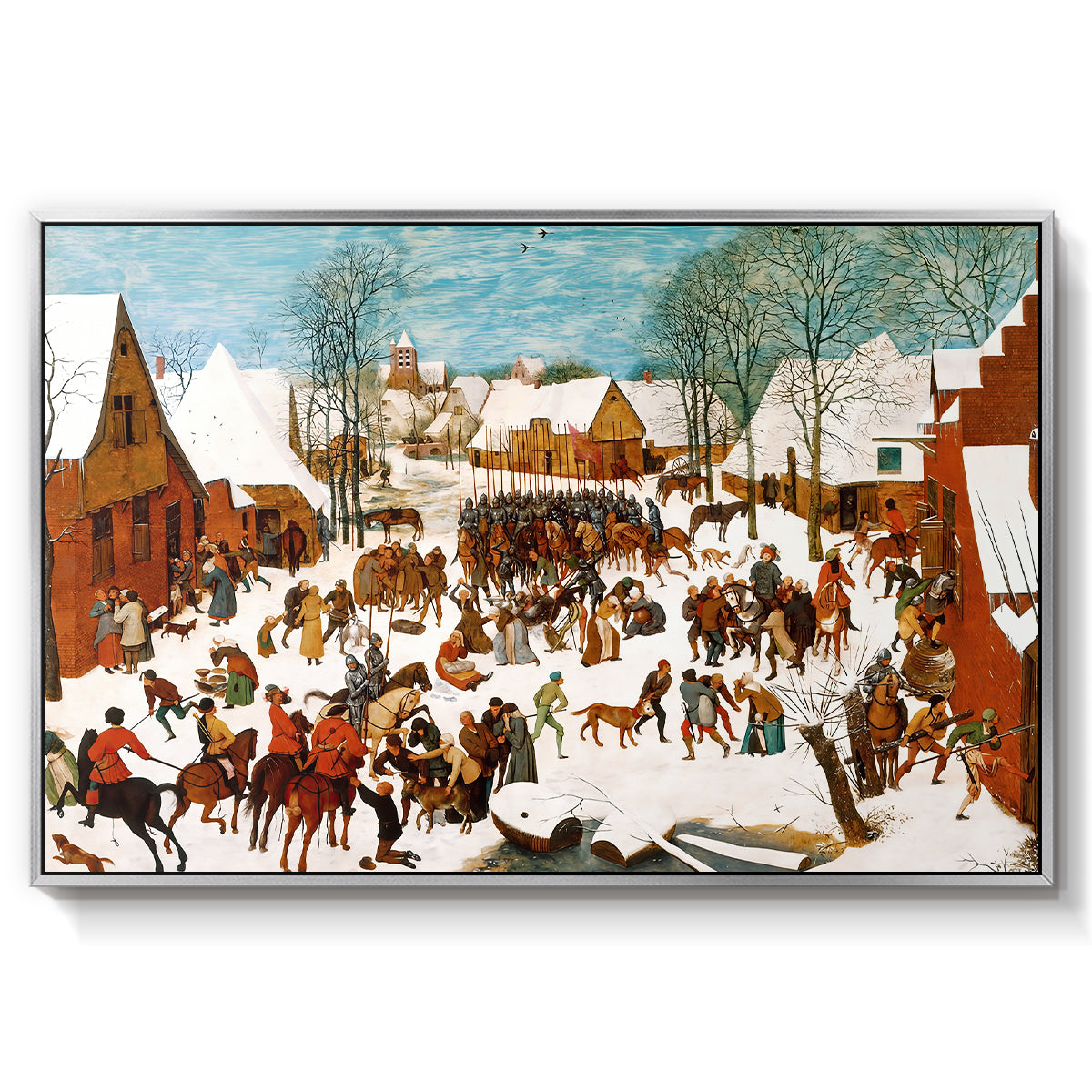 Massacre of the Innocents, c. 1565-1567 - Floater Framed Canvas Print