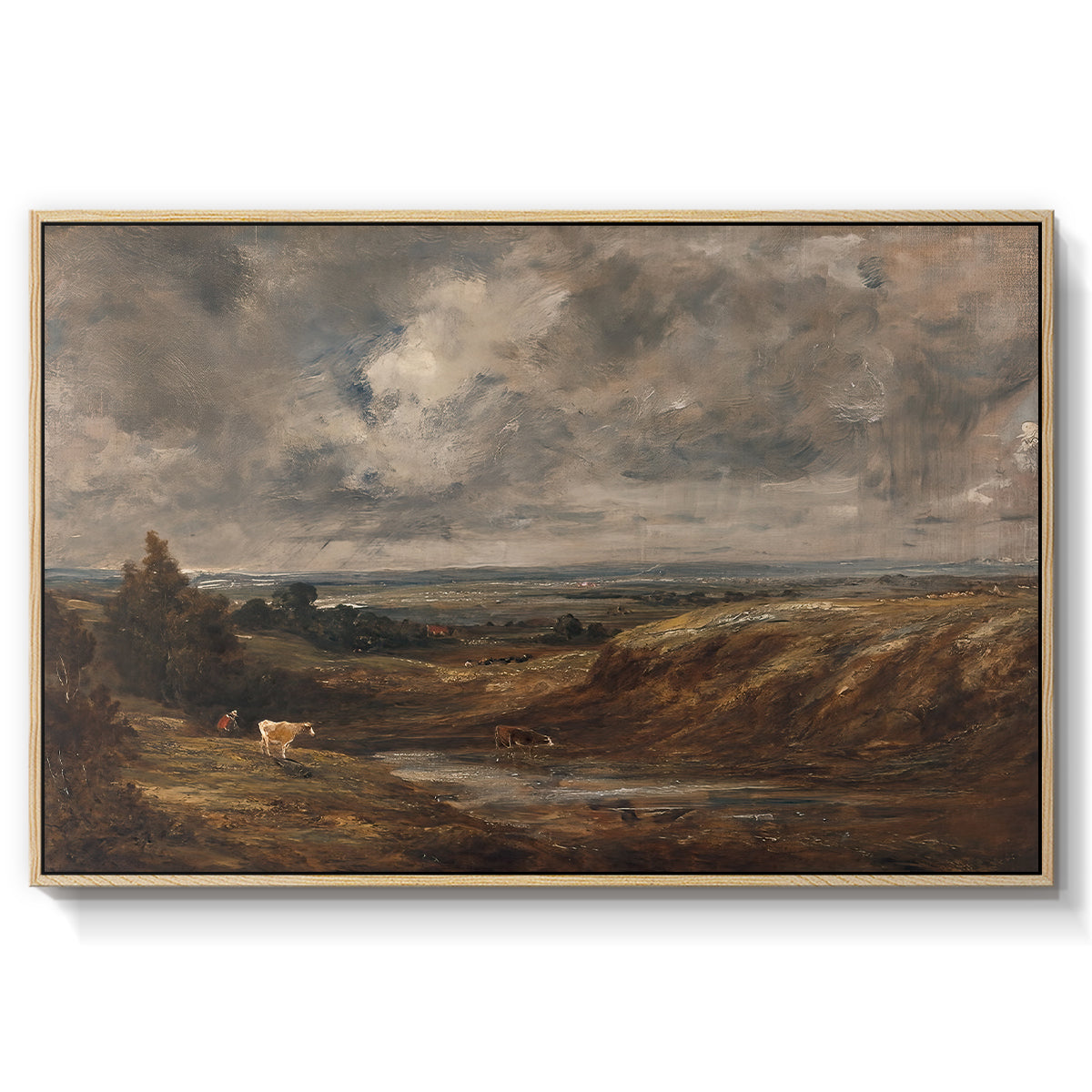Hampstead Heath, 1825 - Floater Framed Canvas Print
