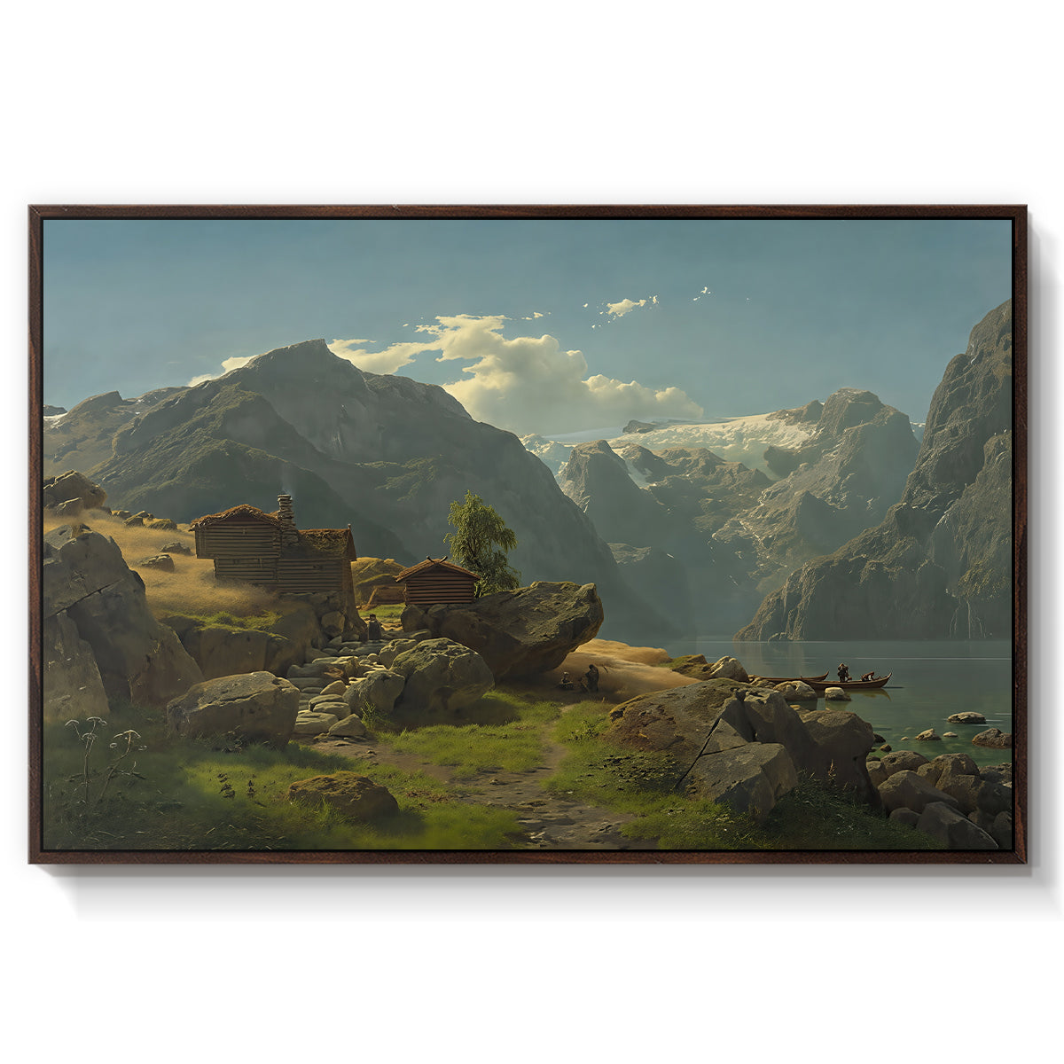 Balestrand, 1848 - Floater Framed Canvas Print