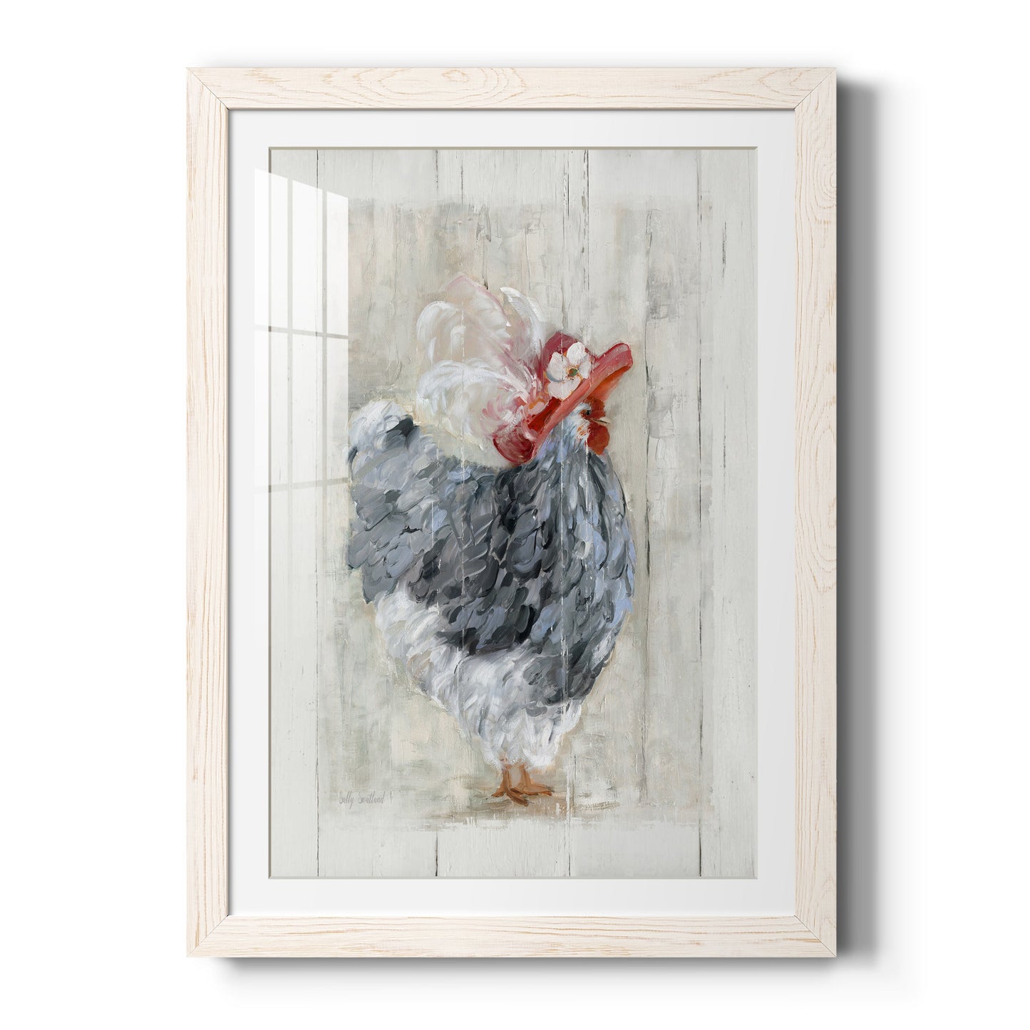 Sunday Best Hen - Premium Framed Print - Distressed Barnwood Frame - Ready to Hang