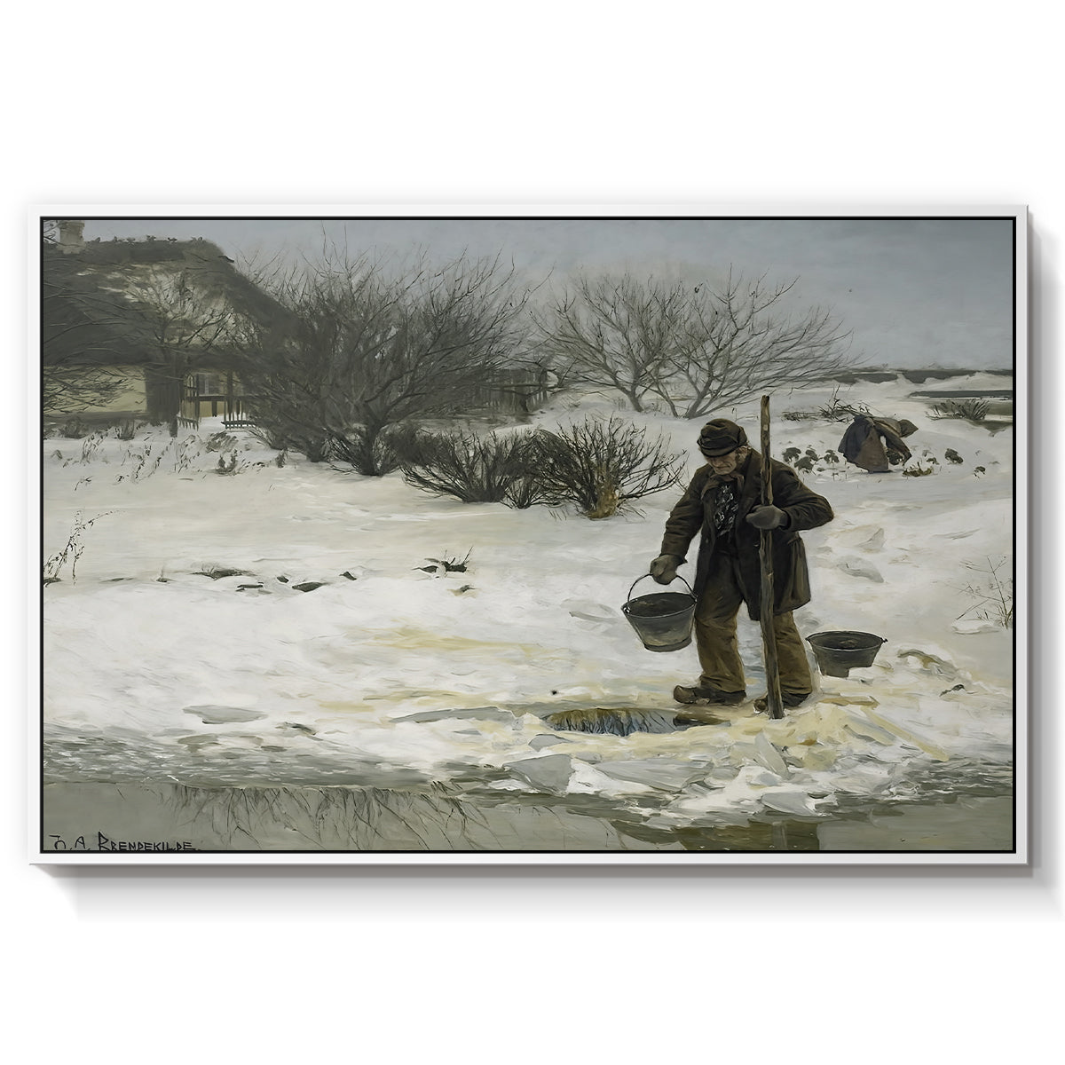 Tøsne, 1895 - Floater Framed Canvas Print