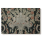 Canvas art print portraying a dense repeating pattern with animals, plants, and decorative elements across fabric, set against a white background