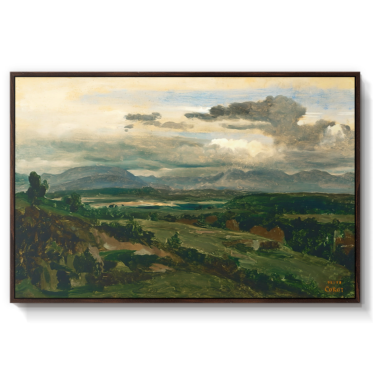 Civita Castellana, c. 1860s - Floater Framed Canvas Print