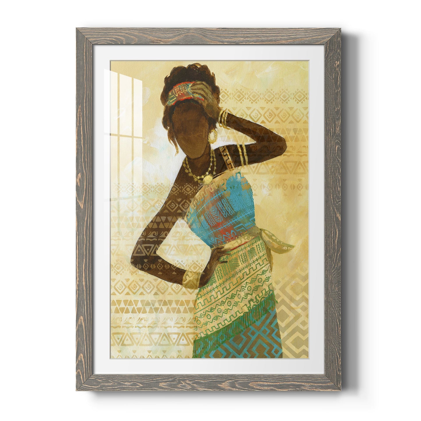 Tribal Vision II - Premium Framed Print - Distressed Barnwood Frame - Ready to Hang