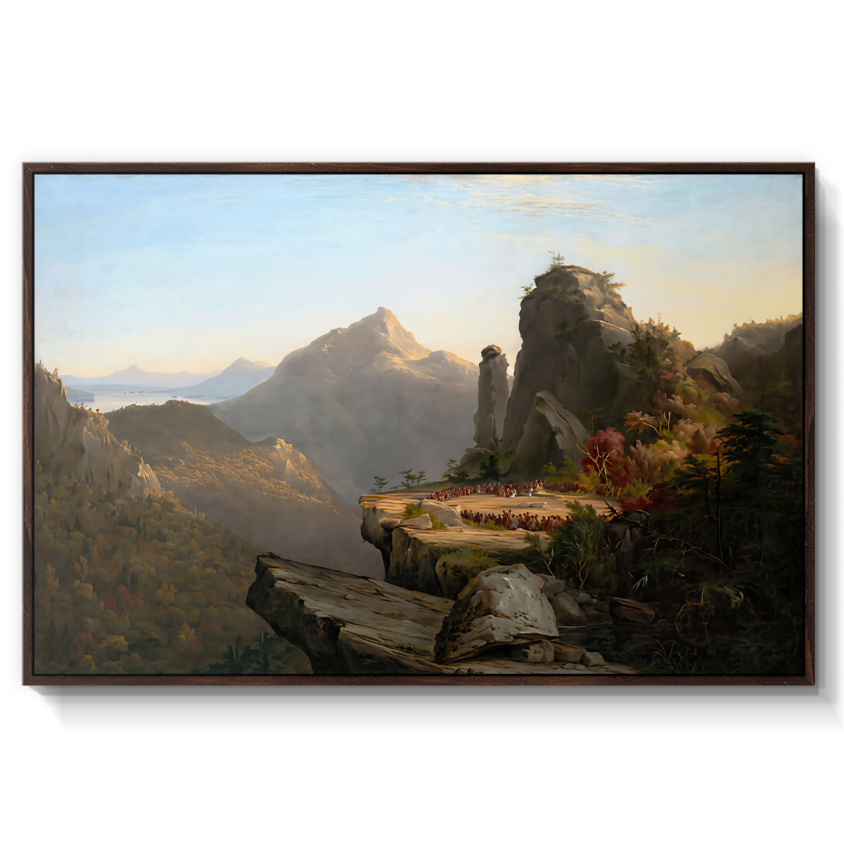 Scene from “The Last of the Mohicans”, 1827 - Floater Framed Canvas Print