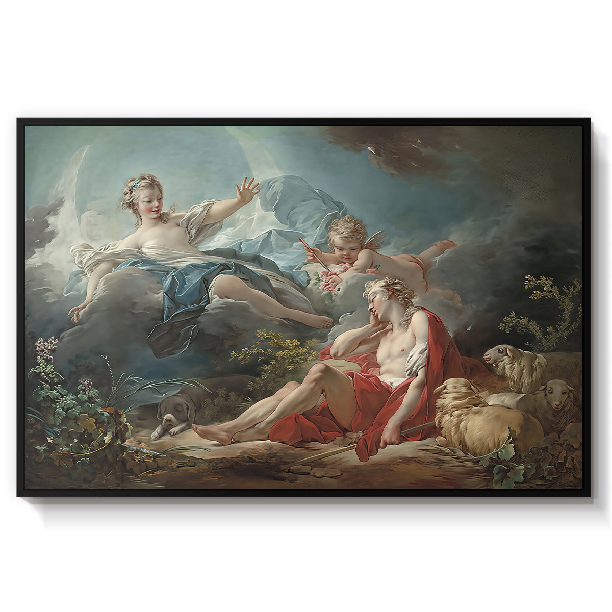 Diana and Endymion, c. 1753-1756 - Floater Framed Canvas Print