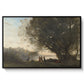 Dance Under the Trees at the Edge of the Lake, c. 1865-1870 - Floater Framed Canvas Print