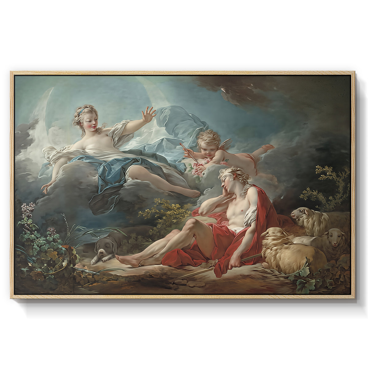 Diana and Endymion, c. 1753-1756 - Floater Framed Canvas Print