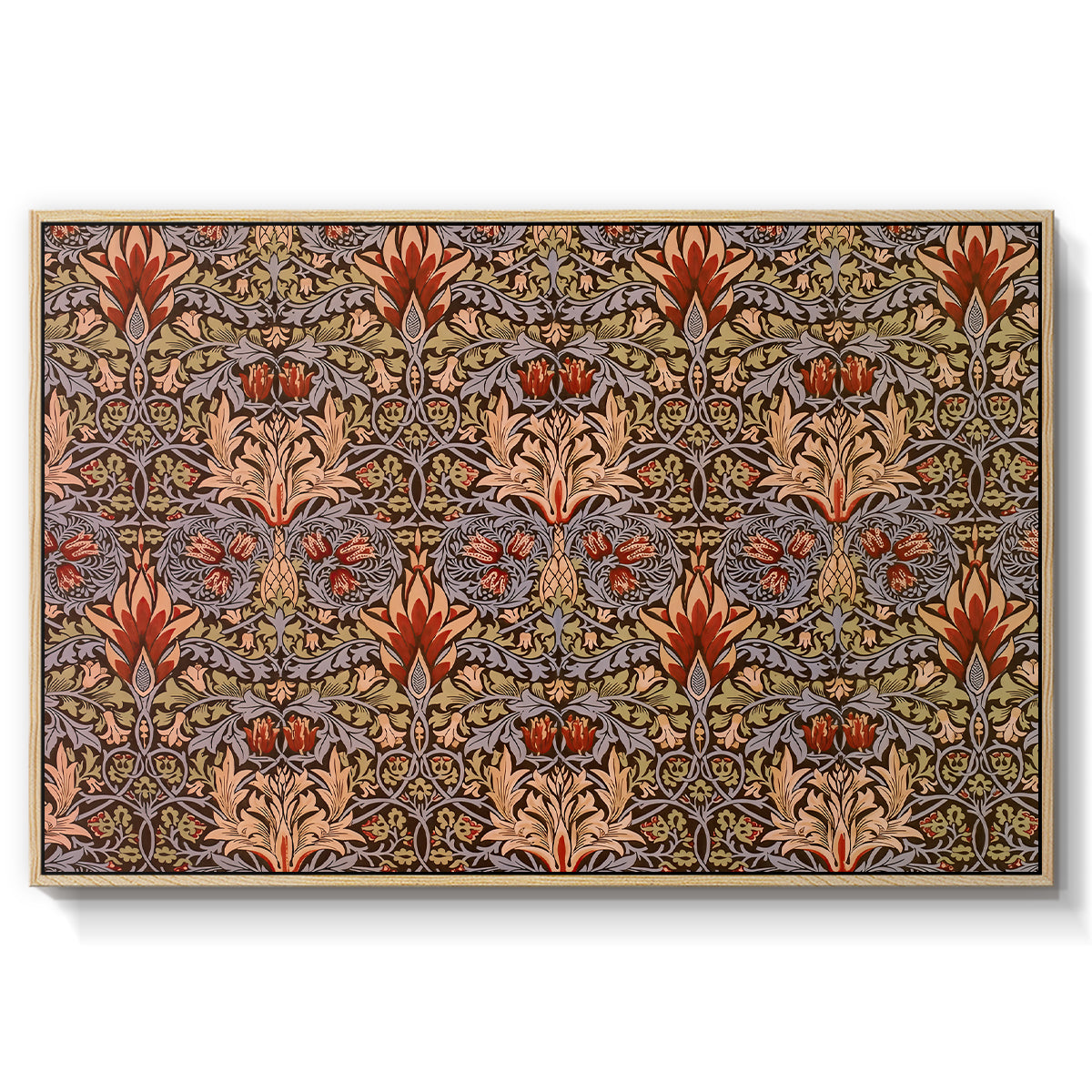 Snakeshead - Red/Cumin, c. 1876 - Floater Framed Canvas Print