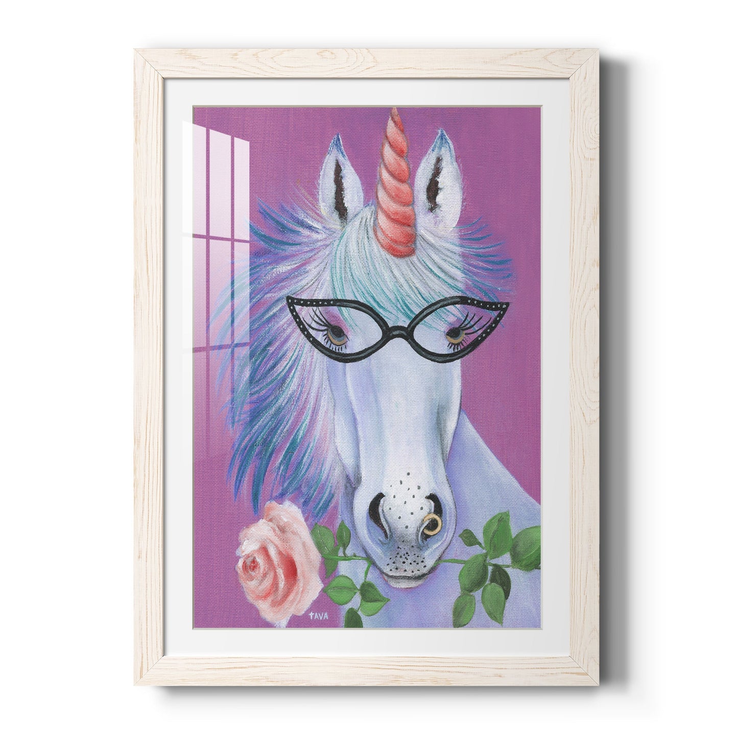 Unicorn III - Barnwood Framed Art Print