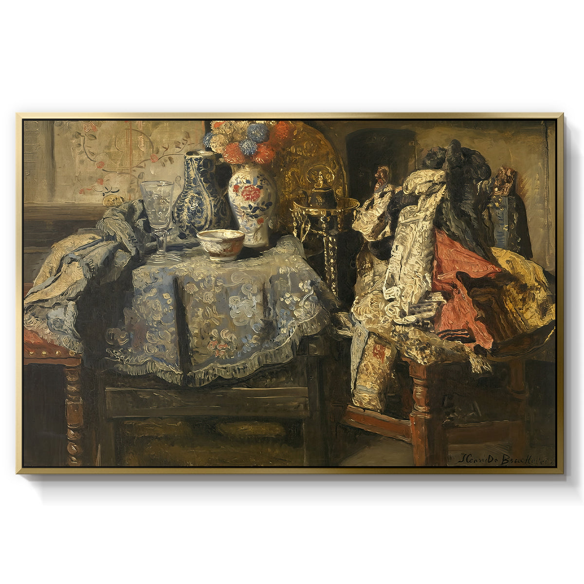 Still Life Requisites, 1885 - Floater Framed Canvas Print