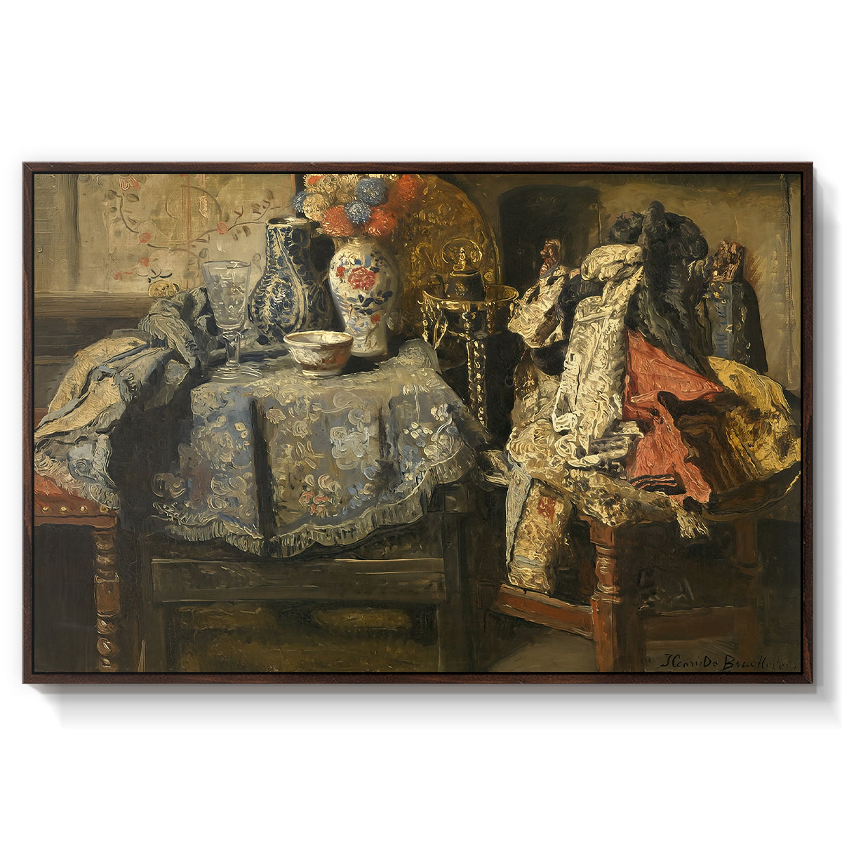 Still Life Requisites, 1885 - Floater Framed Canvas Print