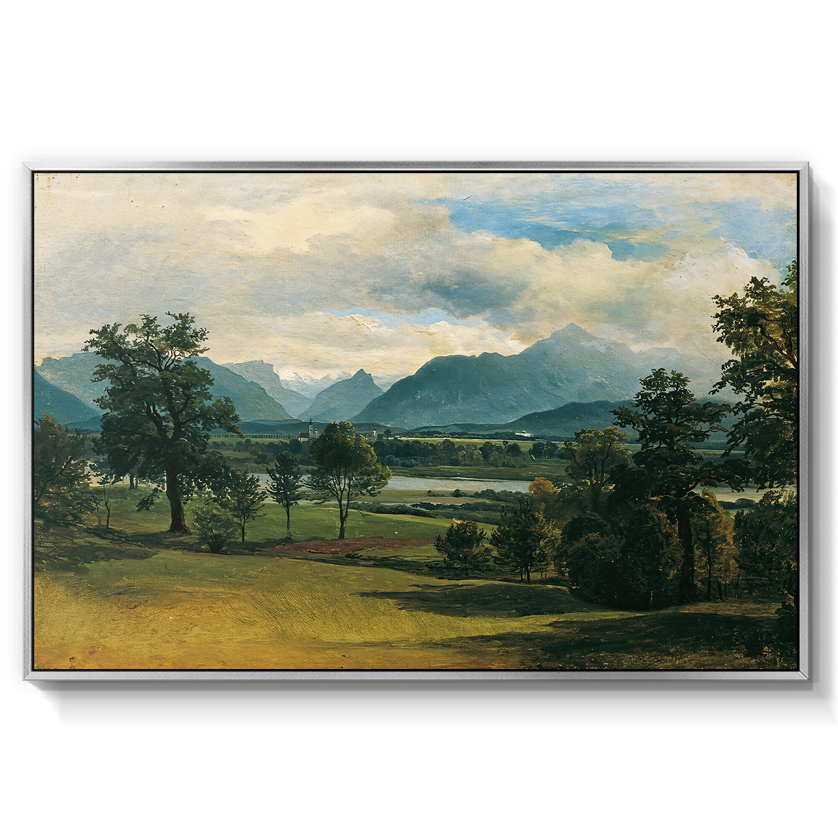 View of Liefering, 1830 - Floater Framed Canvas Print