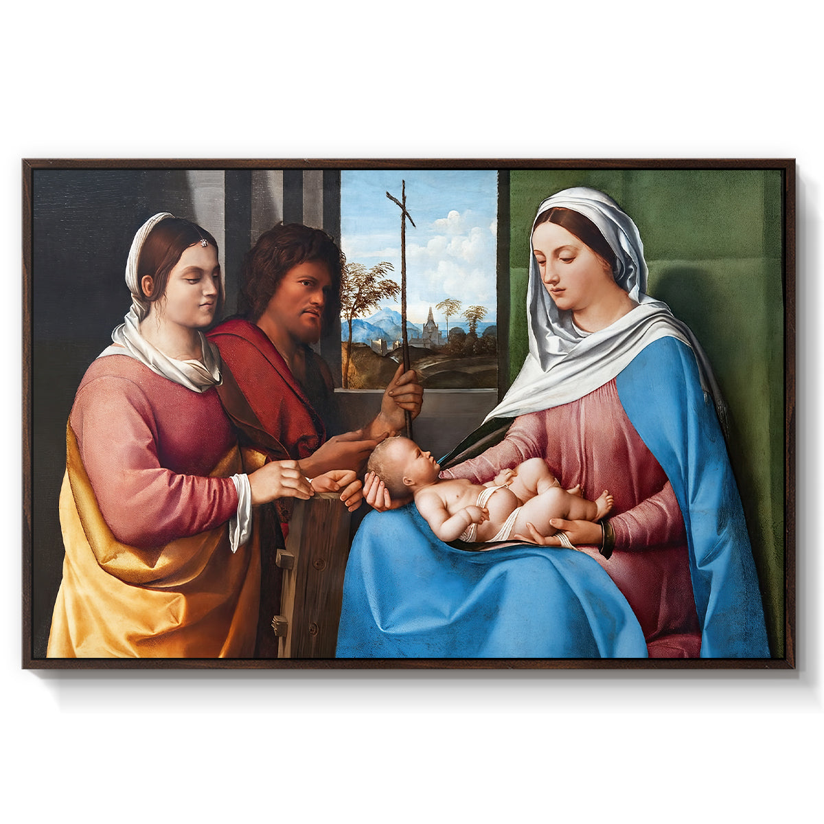 Sacred Conversation, c. 1505 - Floater Framed Canvas Print