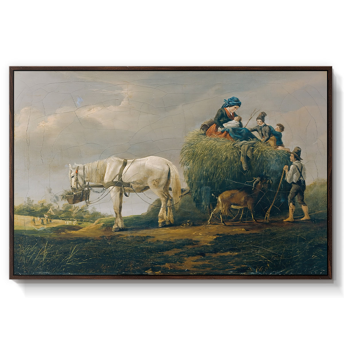 The Hay Wagon (Der Heuwagen), 1824 - Floater Framed Canvas Print