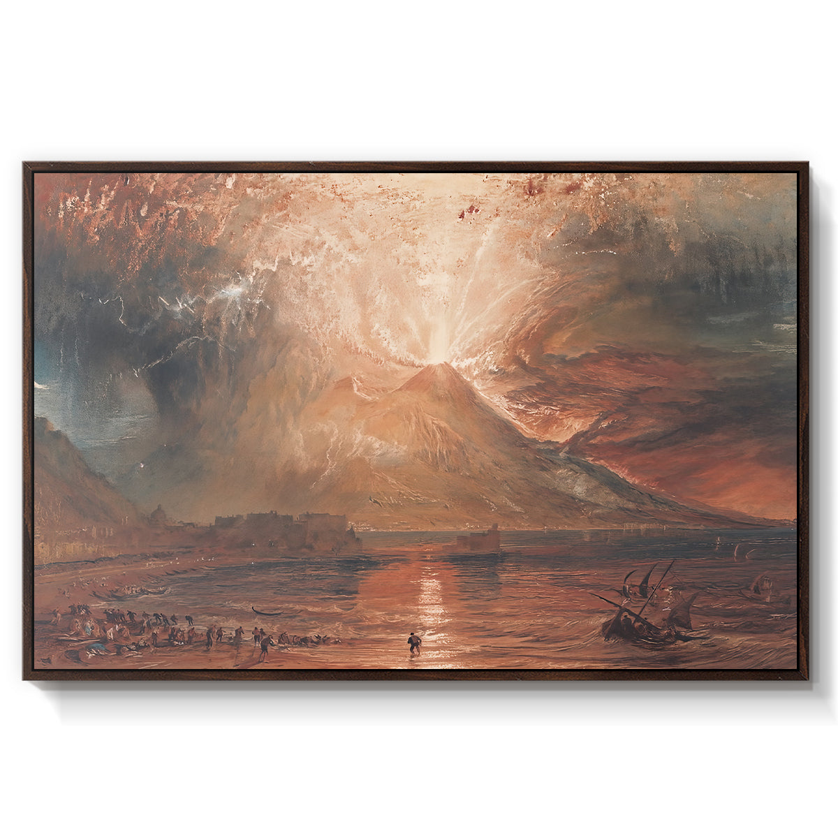Vesuvius in Eruption, c. 1817 - Floater Framed Canvas Print