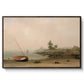 The Stranded Boat, 1863 - Floater Framed Canvas Print