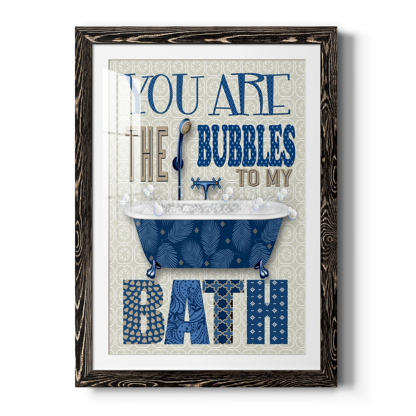 Bubble Bath - Premium Framed Print - Distressed Barnwood Frame - Ready to Hang