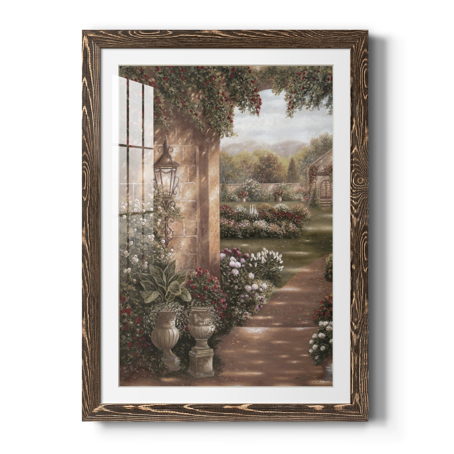 Evening in the Conservatory - Premium Framed Print - Distressed Barnwood Frame - Ready to Hang