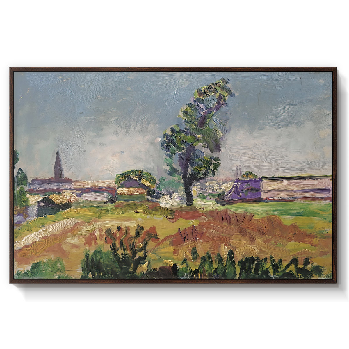 Landscape Around Toulouse, The Bridge of the Young Ladies, 1898 - Floater Framed Canvas Print