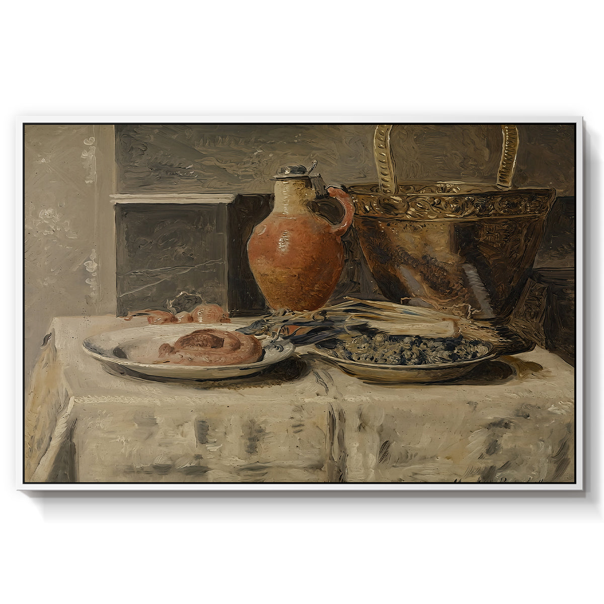 Still Life with Jar, c. 1881-1885 - Floater Framed Canvas Print