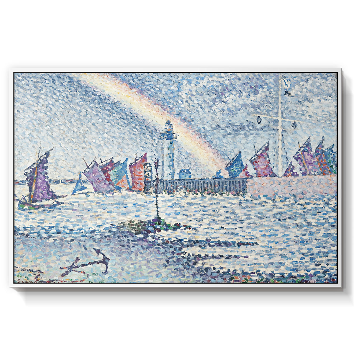 Entrance to the Port of Honfleur, 1899 - Floater Framed Canvas Print