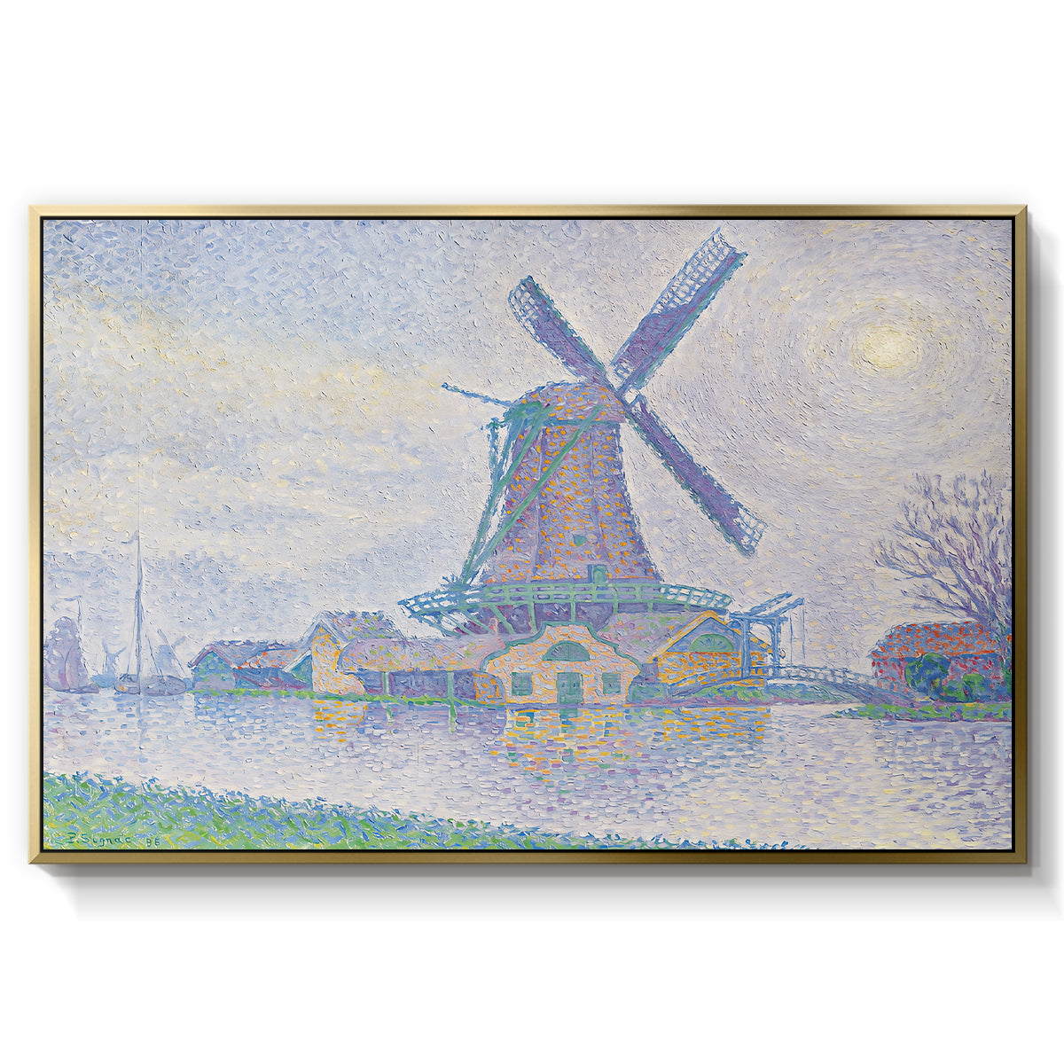 Mill of Edam (Moulin d'Edam), 1896 - Floater Framed Canvas Print