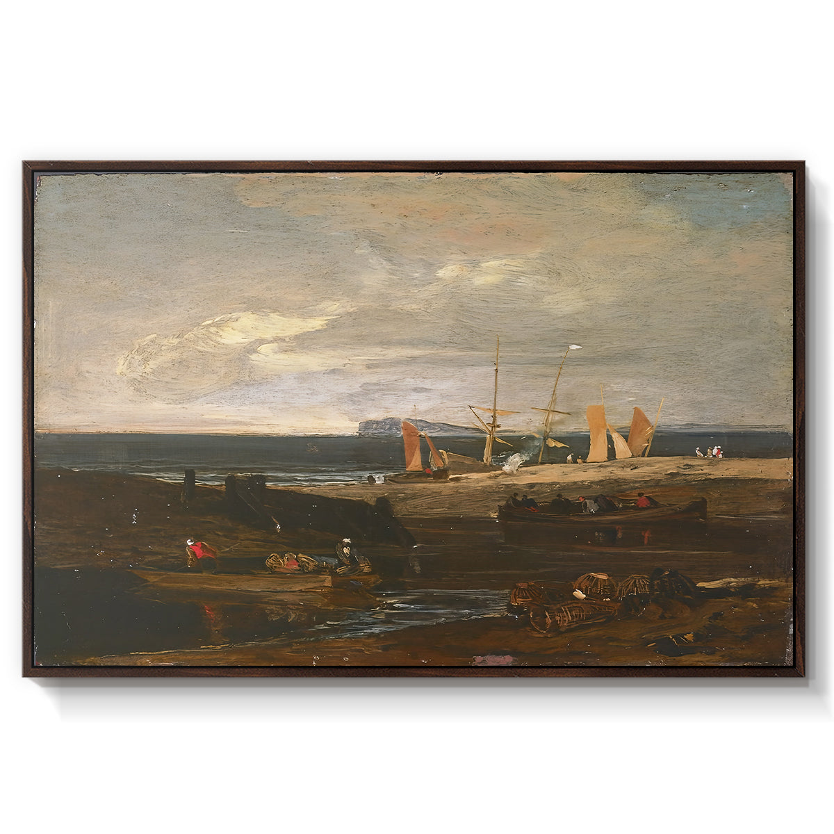 A Scene on the English Coast, c. 1798 - Floater Framed Canvas Print