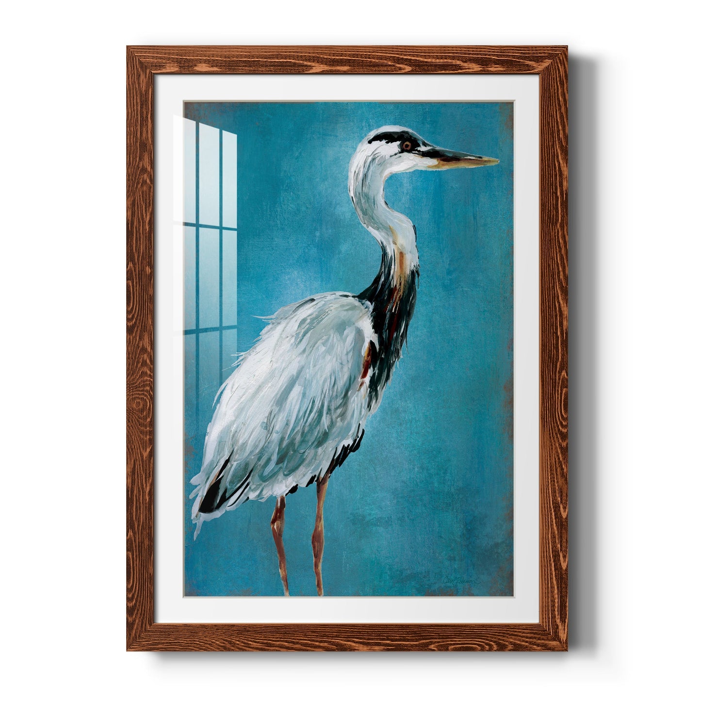 Great Blue Heron I - Barnwood Framed Art Print