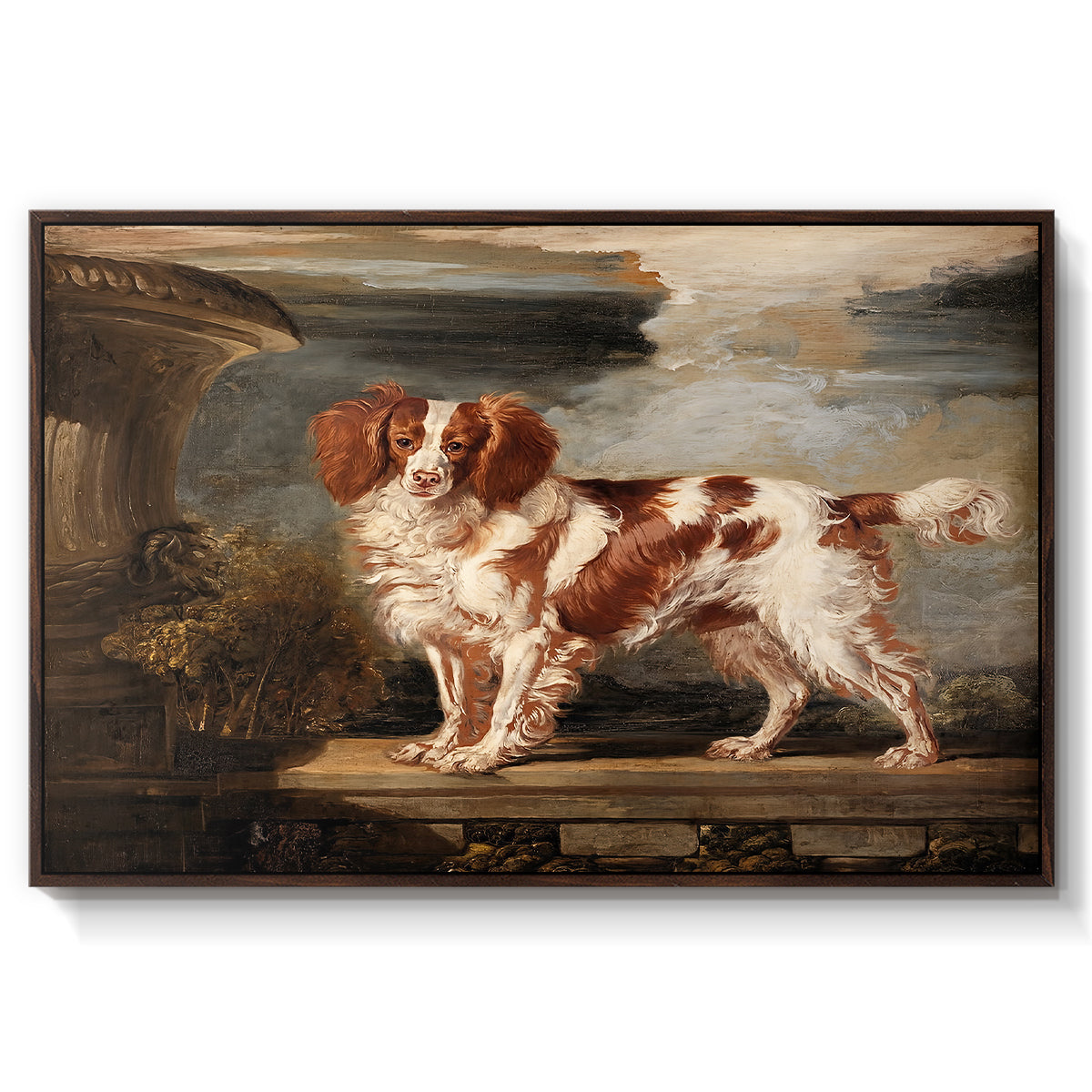 Portrait of Dash, a Favourite Spaniel, Property of Lady Frances Vane-Tempest, 1819 - Floater Framed Canvas Print