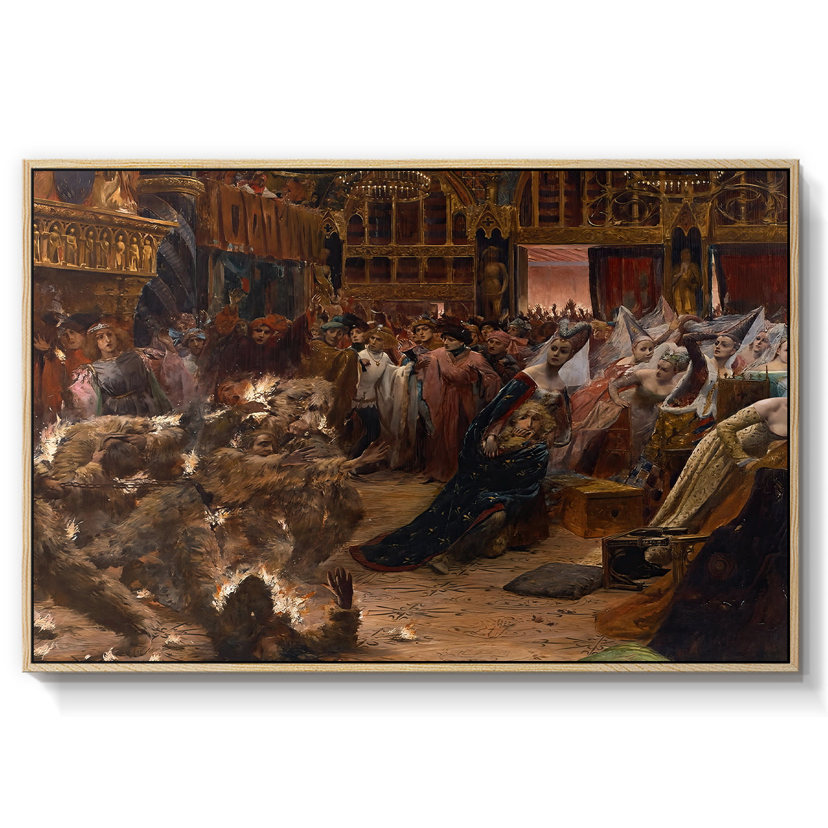 Ball of the Burning Men, 1889 - Floater Framed Canvas Print