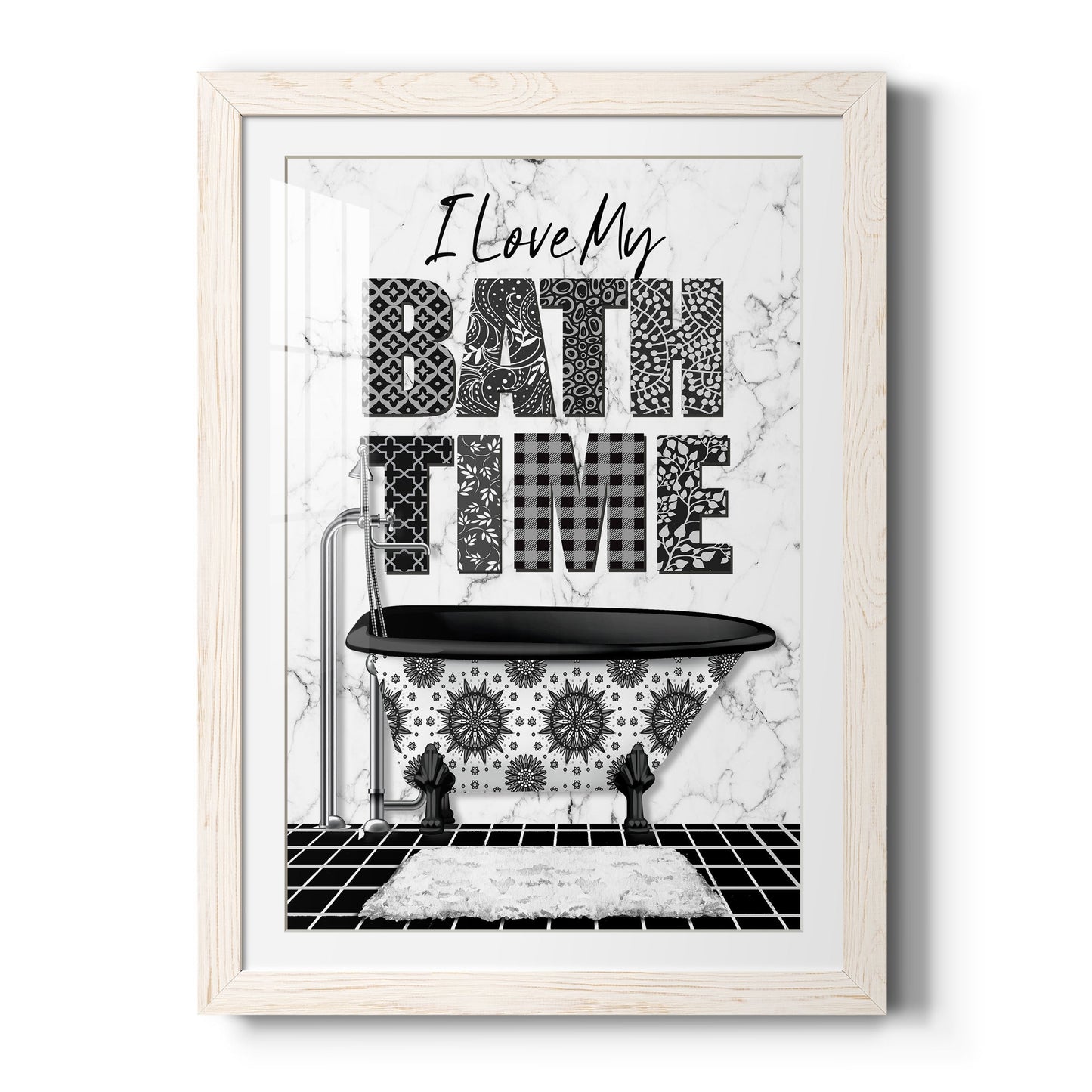 Bath Time - Barnwood Framed Art Print