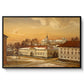The Riding School at Akershus Castle, 1846 - Floater Framed Canvas Print