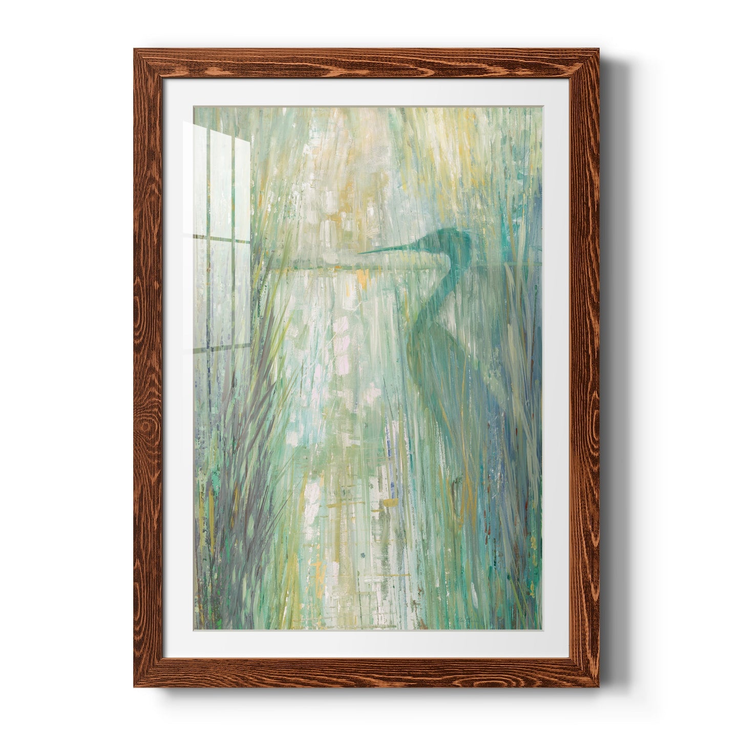 Morning Egret II - Barnwood Framed Art Print