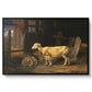Sheep in a Stable, 1810 - Floater Framed Canvas Print